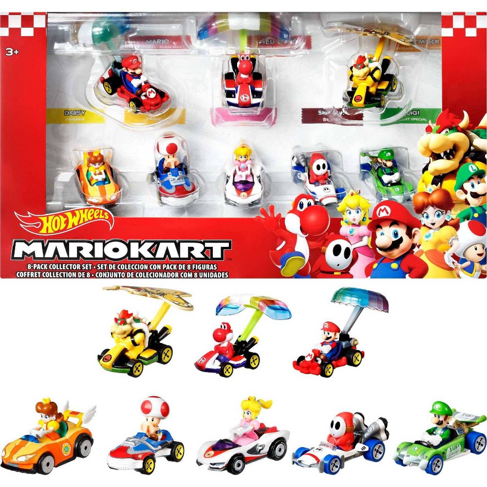 Photos - Doll Accessories Hot Wheels Mario Kart Glider Vehicle - 8pk 