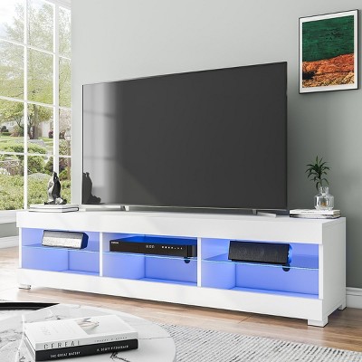 Hommpa 57" LED TV Stand for TVs Up to 65" with Storage Media Console Entertainment Center