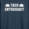 Women's - Instant Message - Taco Enthusiast Lightweight French Terry Wide Neck Long Sleeve Shirt - 2 of 4