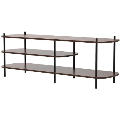 Nordlys Metal and Brown Wood TV Stand Modern Design Style Living Room