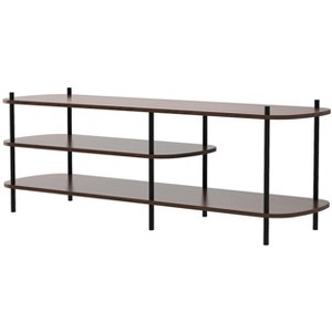 Nordlys Metal and Brown Wood TV Stand Modern Design Style Living Room - 1 of 4