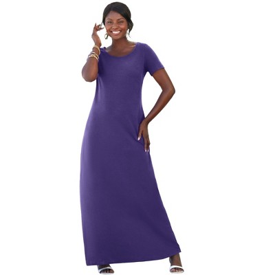 Jessica London Women's Plus Size Stretch Cotton T-Shirt Maxi Dress