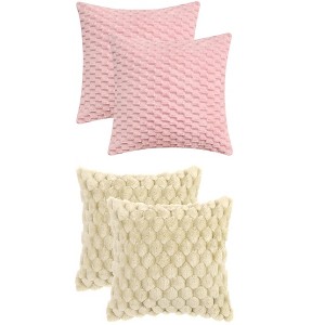 REGALWOVEN 4 Pcs Solid Soft Throw Pillow Covers for Sofa Couch 16" x 16" - 1 of 4