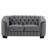 Velvet Upholstered Accent Sofa with Thick Removable Seat Cushion - 4 of 4