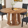 Tribesigns 47.24-Inch Round Dining Table with Wooden Pedestal Base - image 4 of 4