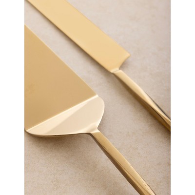 Oslo Gold Stainless Steel Cake Servers Set