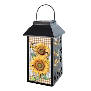 Briarwood Lane Summer Lantern 12" x 6" x 6" Sunflower Duo Solar Solar For Summer Lantern - 1 of 4