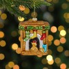 Northlight 4" Bronze Glittered Fireplace Glass Christmas Hanging Ornament - 2 of 4