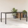 vidaXL Garden Table Black PE Rattan 35.4 x 35.4 in Sturdy Garden Table - 2 of 4