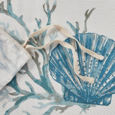 Aqua Coastal Cotton Sateen King Duvet Cover Set