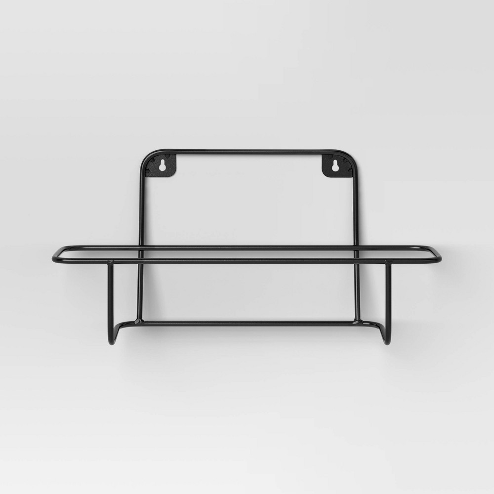 Rectangular Metal Outdoor Planter Hanger 5.2"x16.4"x7.2" Black - Room Essentials™