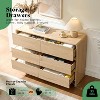 AMERLIFE Storage Dresser, Modern Chest with Rounded Corners, Wood Cabinet Organizer for Living Room, Easy Assembly - 3 of 4