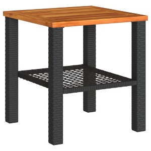 vidaXL Garden Table Black and Brown - 1 of 4