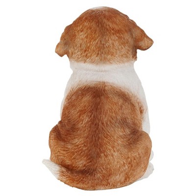 Hand-Painted Resin Bulldog Puppy Collectible Dog Statue