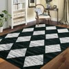 8x10 Area Rug Washable Distressed Trellis Rugs for Living Room Bedroom Modern Checkered Office Carpet Low Pile - 2 of 4