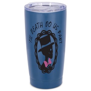 Elanze Designs Til Death Do Us Part Skeleton Groom Halloween Wrap-Around Design 20 Ounce Stainless Steel On-The-Go Coffee Mug, Thermal Travel Tumbler - 1 of 4