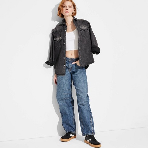 Women's Low-Rise Boyfriend Jeans - Wild Fable™ - image 1 of 3