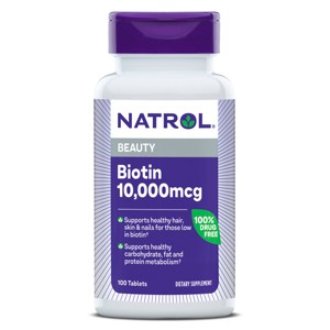 Natrol Biotin Beauty 10000mcg Tablets - 100ct - 1 of 4