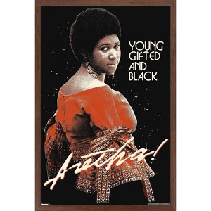 Trends International Aretha Franklin - Young Gifted And Black Framed Wall Poster Prints - 1 of 4