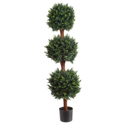 Nature Spring 5ft Artificial Hedyotis Topiary Tree In Pot : Target