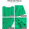 Women's 2025 Summer Casual Midi & Maxi Dress - Lightweight V-Neck Boho Beach Dress with Elastic Waist & Pockets Bright Green - 4 of 4