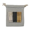 WE Games Machined Metal Cribbage Pegs in Velvet Pouch - Set of 9 (Brass, Silver & Black) - 2 of 3