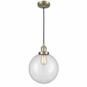 Beacon - 1 Light Cord Hung Mini Pendant In Industrial Style-13 Inches Tall and 10 Inches Wide - 1 of 1