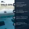 M Spa Square Bubble Massage Spa with Hard Exterior & Soft Lining Interior, 4 to 6 Person Outdoor Hot Tub with Hydro Jets, Oslo - 2 of 4
