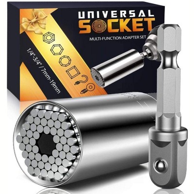 HANPURE Universal Socket Tool With Power Drill Adapter Set, Multi-socket Wrench Set, Stocking Stuffer - Christmas Gift For Men, Dad, Husband
