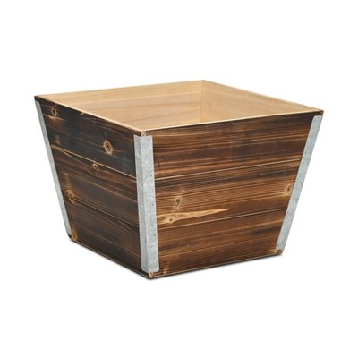 Cheung's Cavorn Tapered Square Brown Planter Bucket - Large