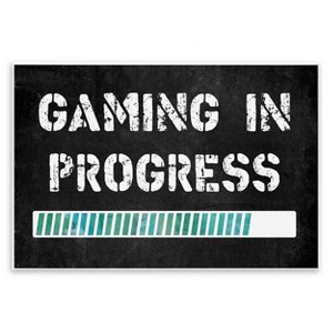 Stupell Industries 20"x16" Kids' Gaming In Progress Bar Wall Art Unframed - 1 of 4