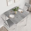 Dining Table for 2, Small Table and Chairs Set of 2, Dinner Table Set, 3 Piece Kitchen & Dining Room Sets for Small Space, Apartment - 3 of 4