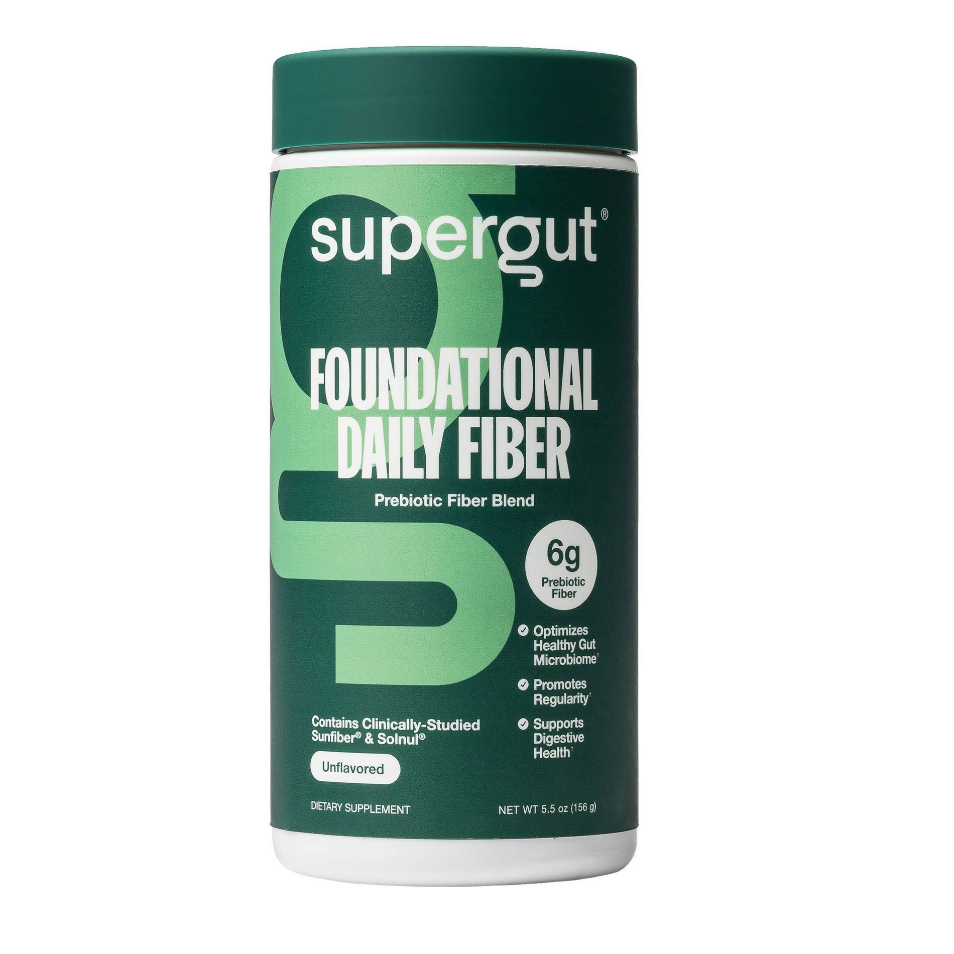 Supergut Foundational Daily Fiber - Prebiotic Fiber Powder - Unflavored - 20 Servings - 5.5oz