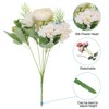 Unique Bargains Home Wedding Decoration Branch Silk Artificial Peony Hydrangea with Stem 2 Pcs - 4 of 4