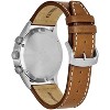 Citizen Men's Eco-Drive Sport Casual Garrison Watch, Brown Leather Strap, Blue Dial, Chronograph, 12/24 Hour Time, Date - 3 of 4