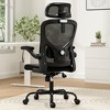 Infurnic Task and Office Chairs, Office Desk Chair with Adjustable Lumbar Support, Comfy Desk Chair for Home and Office, Black, 27.2"*25.6"*40" - 2 of 4