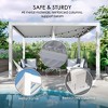 Kozyard Outdoor Aluminum Louvered Pergola – Rainproof Gazebo with Adjustable Roof, Perfect Sun Shade for Patio, Garden, or Backyard - 4 of 4