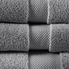 Vynxaria Bath Towels and Washcloths: Charcoal 1000 GSM Luxury 6-Piece Set - 4 of 4