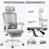 Ergonomic Mesh Office Chair, High-Back Computer Desk Chair with Footrest, Headrest & Lumbar Support, Rolling Task Chair for Home or Office - 3 of 4