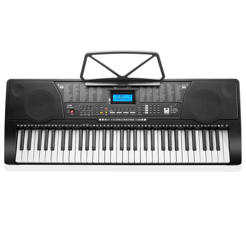 Ashthorpe 61-Key Digital Electronic Keyboard Piano with Full-Size Light Up Keys for Beginners with Adjustable Stand, Bench, Headphones and Microphone, 3 of 8