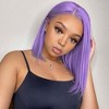 Jessie's Wig 10inch Bob lace Synthetic Wig Purple color 1/Pack - 4 of 4