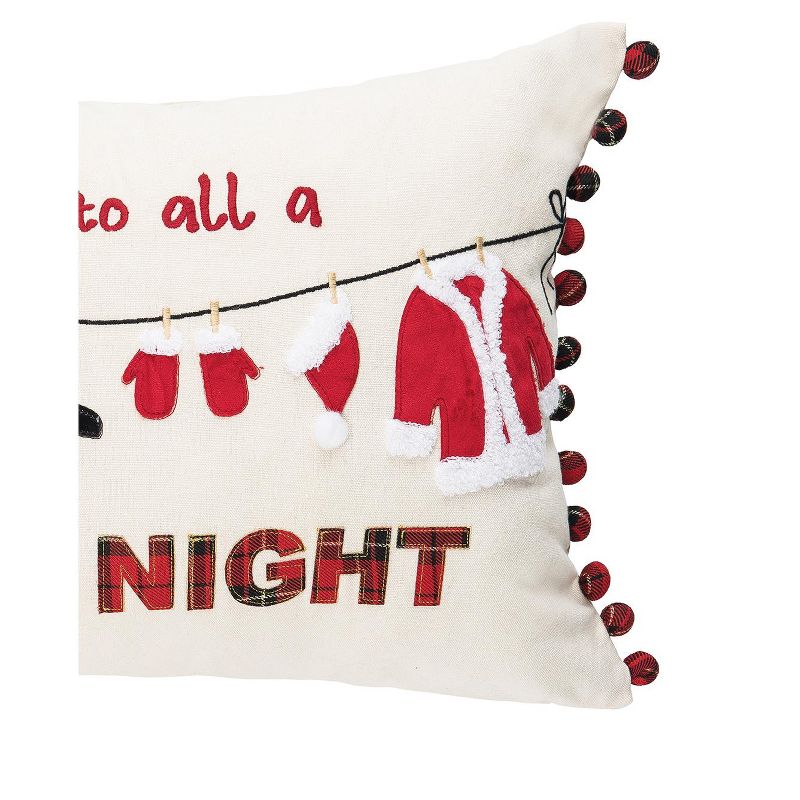 C&F Home Christmas Clothesline 14" x 22" Embroidered Throw Pillow, 3 of 5