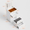 FONTOI 3 in 1 Vanity Table with Plip Top Mirror, Dressing Table with Visible Desktop for Bedroom, White, 15.7"*48.9"*23.6" - 3 of 4
