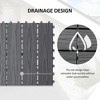 Gulches Interlocking Deck Tiles, Pack of 11 Outdoor Flooring Patio Tiles, All Weather for Porch, Balcony, Backyard for a New Classic Look, Grey - 4 of 4