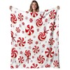 Lomsoe Candy Swirls Flannel Blanket - Soft Warm Bedspread Suitable for Sofa Bed, Contemporary Candy Swirl Patterns. - 2 of 4
