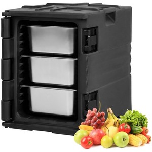 Insulated Food Pan Carrier, 82Qt Capacity, Stackable Hot Box, Elastic Side Handles and Bucklesles - 1 of 4