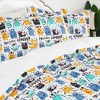 PiccoCasa Monster Pattern Polyester Microfiber Soft Duvet Cover Sets Multicolored 3 Pcs - 3 of 4
