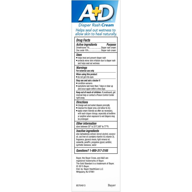 A+D Zinc Oxide Diaper Rash Cream - 4oz, 5 of 7