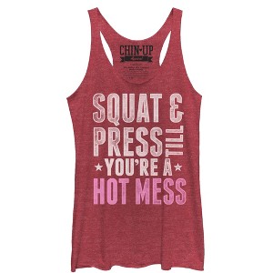 Women's CHIN UP You're a Hot Mess Racerback Tank Top - 1 of 3