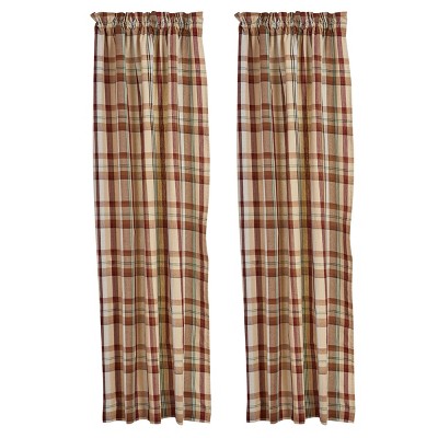 Park Designs Gamekeeper Plaid Panel Pair 72" x 63"